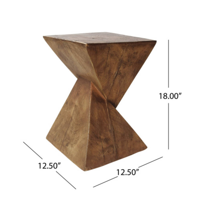 Table de bout moderne et polyvalente idéale pour le salon et le jardin, Naturel