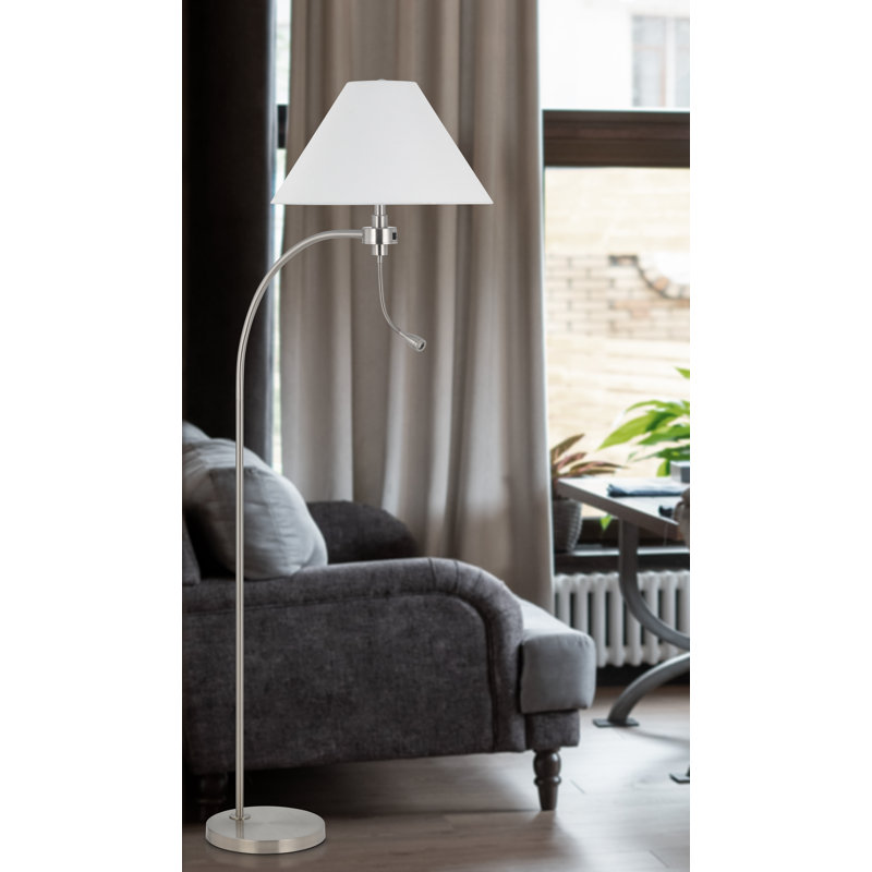 Lampe sur pied arquée 67,5 po Lyeland, Argent argent