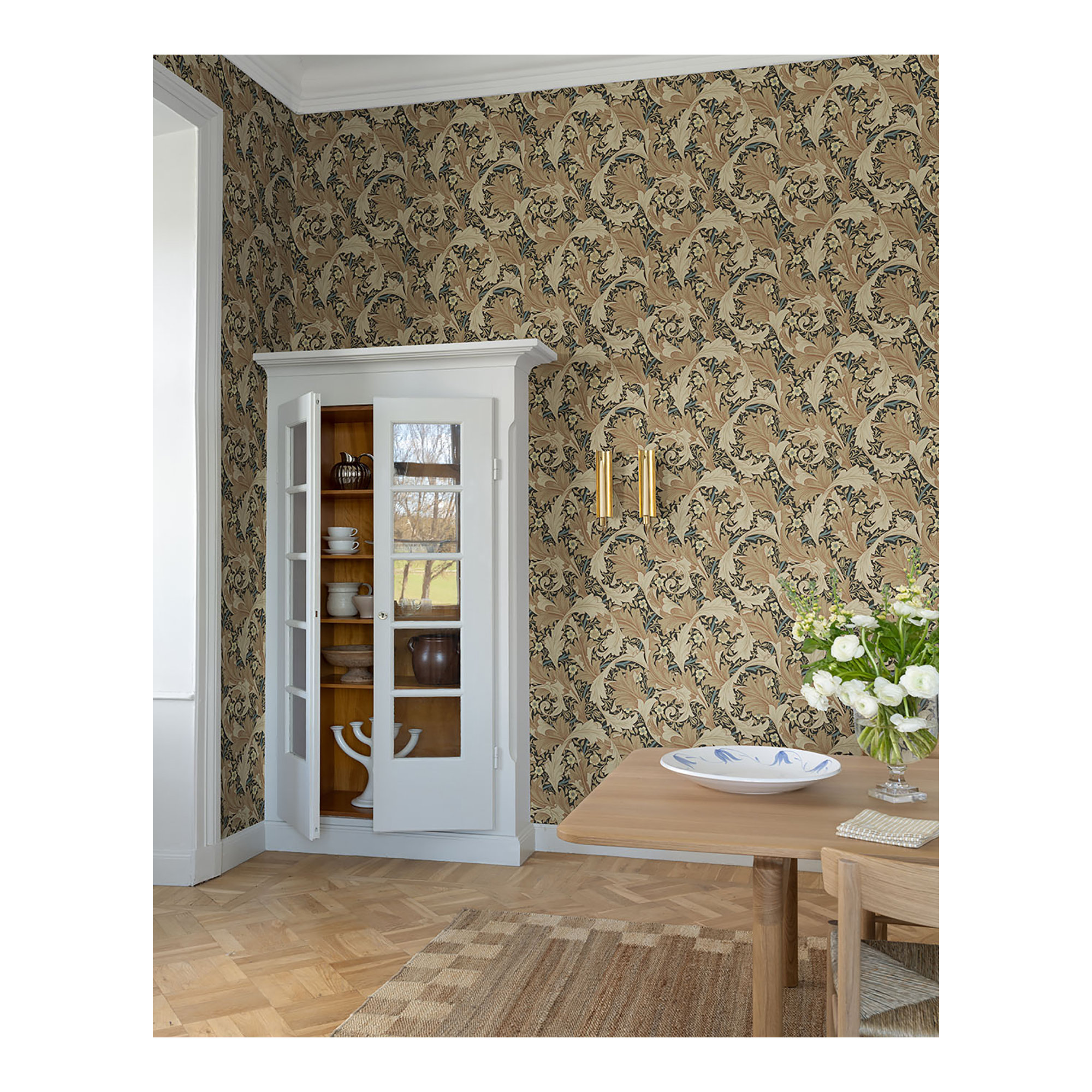 Granville Floral Wallpaper, Apricot