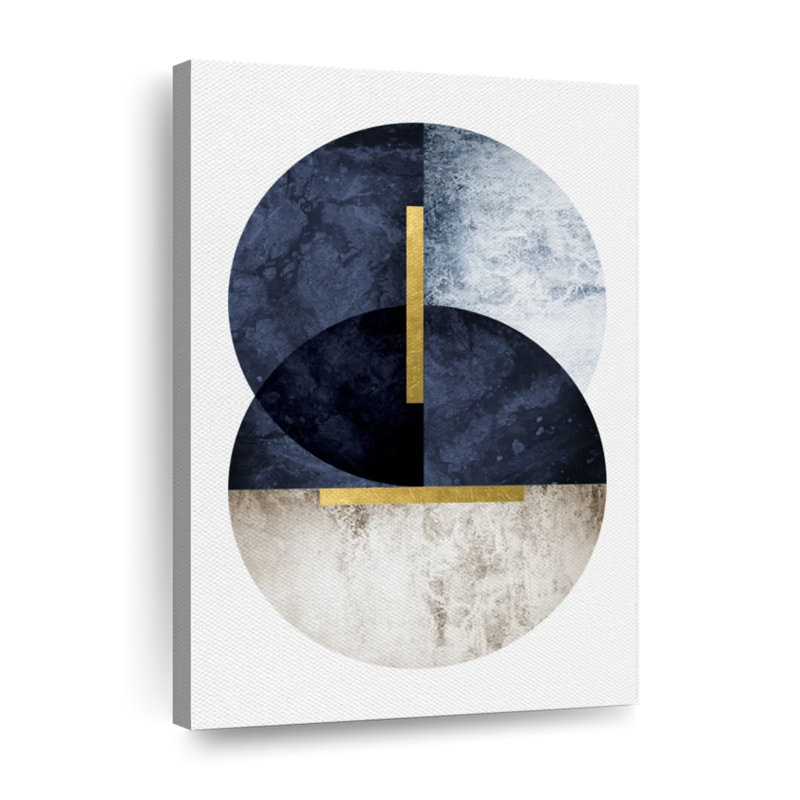 Impression sur toile sur fond bleu marine foncé, H 48 po x l 32 po 