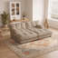 Canapé d'angle modulaire moderne de 195 cm avec 2 poufs et assise profonde-1646566785