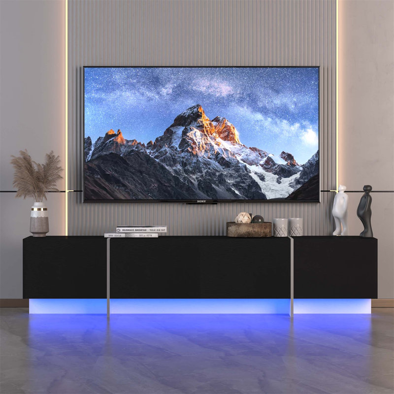 TV Console With Storage Cabinets