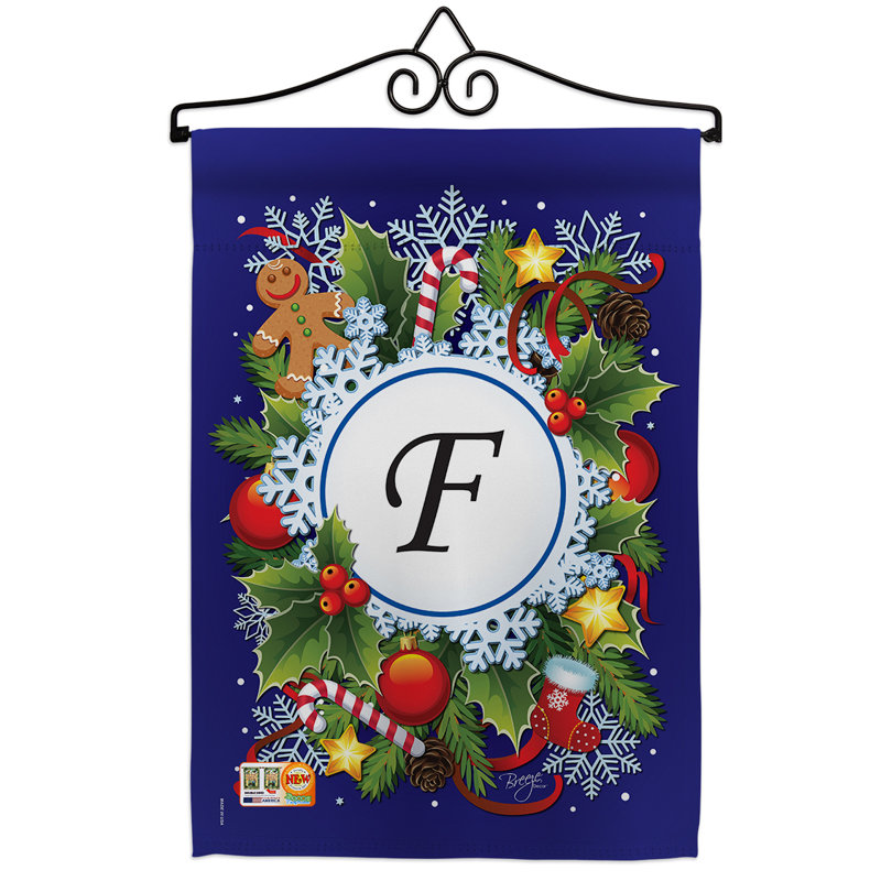 Coussin de sol en polyester à 2 faces 19 x 13 po Ensemble de drapeaux, F