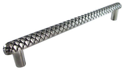Quilted Bar / Handle Pull, Satin Antique Nickel