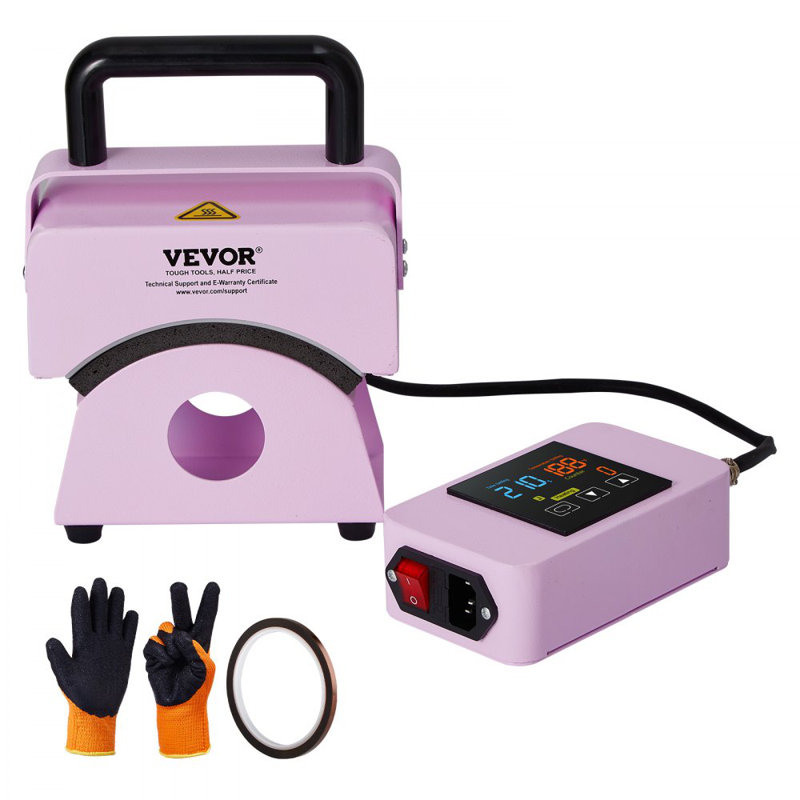 Mini-presse à chapeau pour casquettes 5,9 x 3,15 pouces Hat Machine Press, Mauve