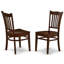 Ensemble de table de salle à manger 3 pièces pour petits espaces comprenant une table de salle à manger carrée et 2 chaises en bois, 36 x 36 pouces, acajou-106903850-106903849-122935444