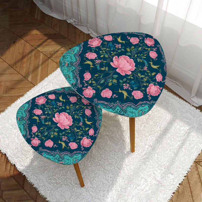 Ensemble de 2 tables basses gigognes Triangle