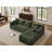 105 in Cloud Modern Minimalist Fabric Modular L-Shape Sectional Sofa, Chaise, Deep Seat, No Assembly Required-883280896