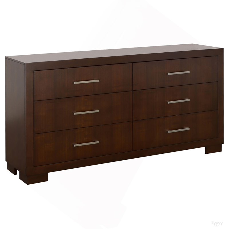 Commode 6 tiroirs Polk Cappuccino, Cappuccino