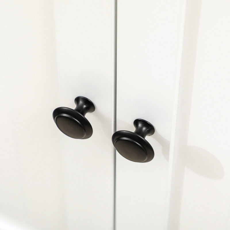 Coffre de salle de bain moderne sous le lavabo, portes doubles et tablette ajustable pour rangement mural