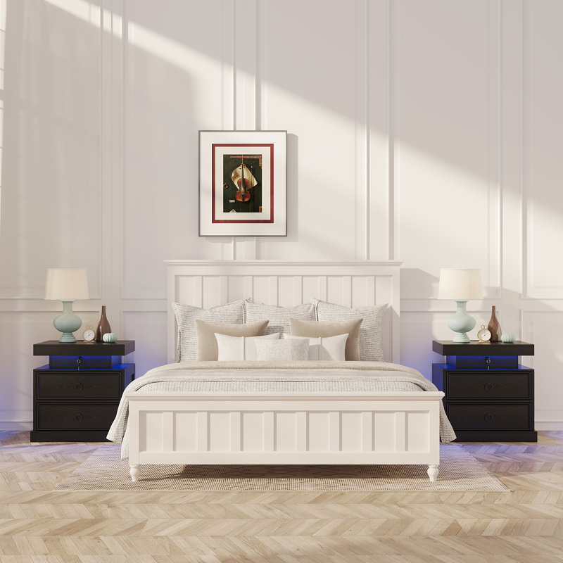 49.8cm W Bedside Table, Black