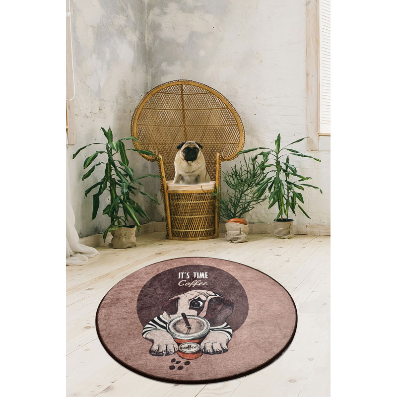 Tapis rond élégant, 55,1 po de diamètre, doux 100% polyester, hauteur des poils de 0,4 po | Antibactérien, antidérapant sous la surface, lavable en machine à 86 ° F | Idéal pour le salon, la chambre à coucher et les aires de jeu, durable et facile à entretenir