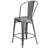 Timo 24" High Clear Coated Indoor Counter Height Stool with Back-45043605