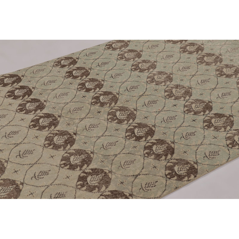 Distressed One-of-a-Kind 4'5X8'1 Hand Knotted Area Rug