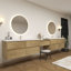 Meuble-lavabo mural 150 po avec évier en acrylique renforcé Aliki-266794820