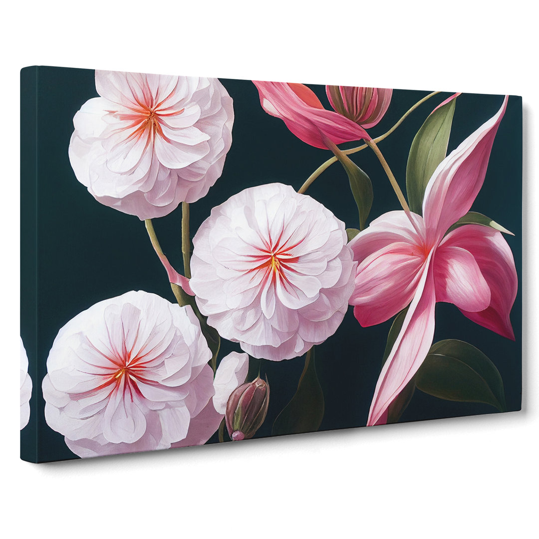 Mysterious Flowers - Wrapped Canvas