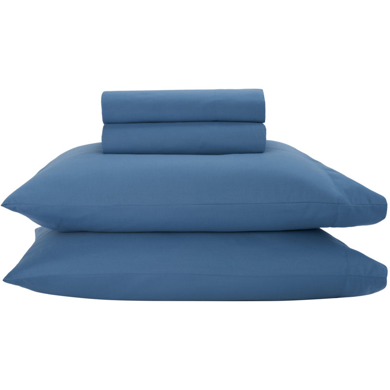Dreamscape Microfiber Pillowcase - Set of 4, Queen Case Pack + 1 Fitted Sheet + 2 Pillowcases, Blue