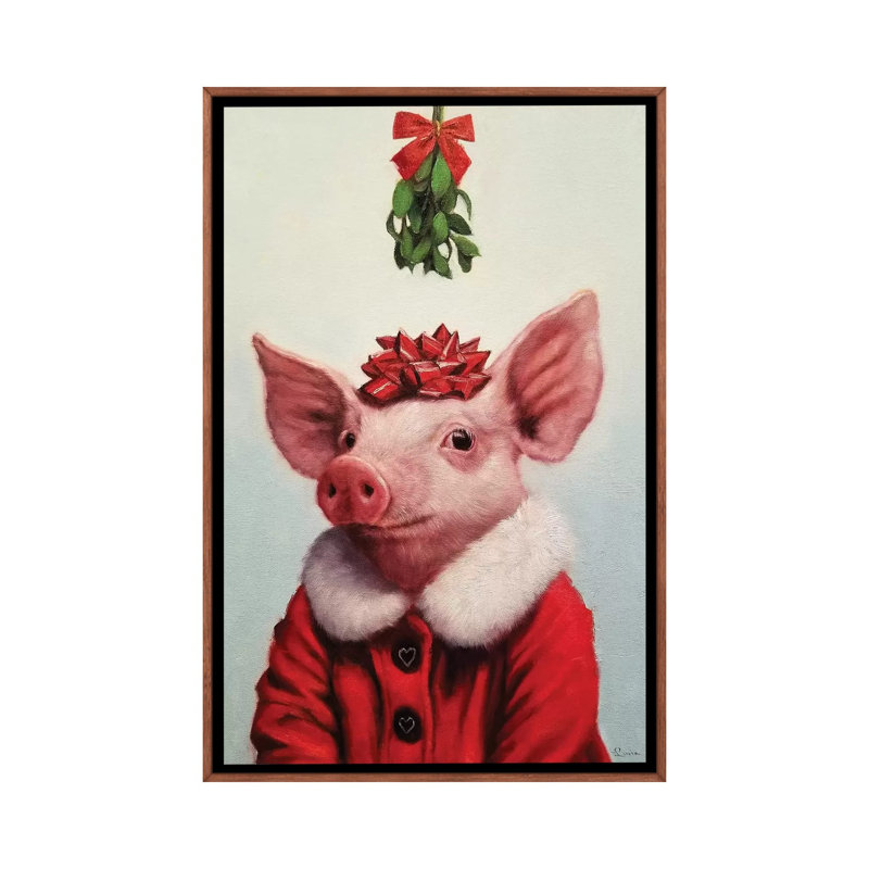 Anticipation par Lucia Heffernan-impression, H 26 po x l 18 po x 1,5 po, Toile avec cadre en bois brun classique