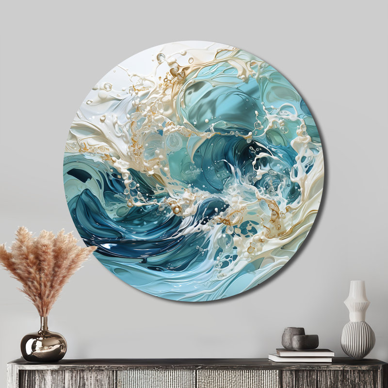 «Ocean Charm», art de vague liquide, H 29 po x l 29 po