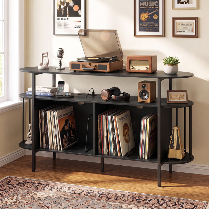 MDF Rectangle Accent Cabinet, Black