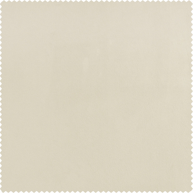 Loria Plush Velvet 100% Blackout Curtains For Bedroom, Living Room - Single Panel, Diva Cream, 100" W x 84" L