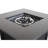 30" Metal Fire Pit With Powder-Coated Finish And Smoked Glass Top-2125670402
