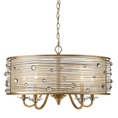 Barneveld 5 - Light Dimmable Drum Chandelier