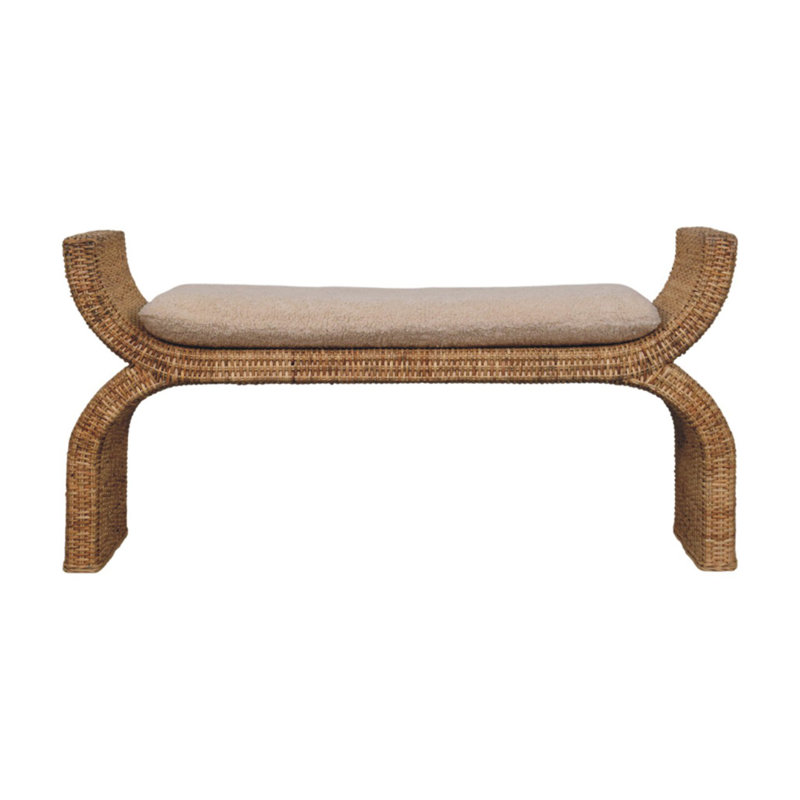 Boucle Upholstered Bench