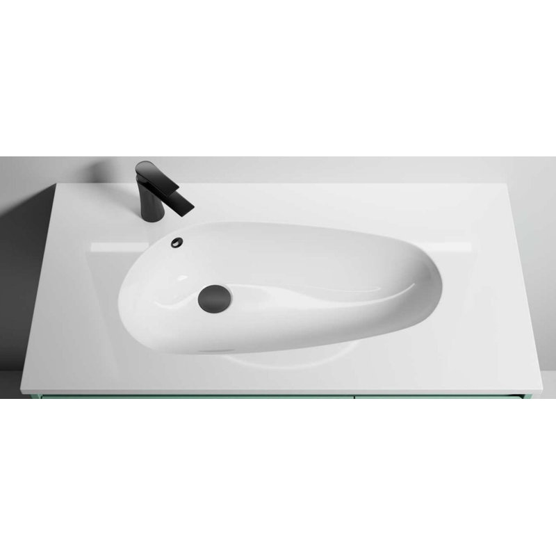 Lavabo encastrable en résine en forme de goutte d'eau
