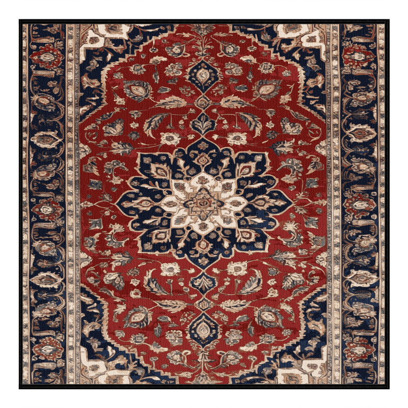 Tapis brun lavable à la machine, Carré 5 pi