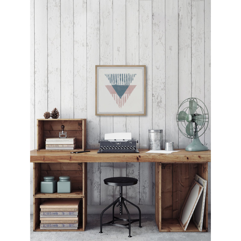 Double Triangle by Marmont Hill - Single Picture Frame Painting, 41cm H x 41cm W