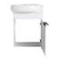Petit ensemble de meuble-lavabo 16 po Set, ensemble de meuble-lavabo simple mural, meuble-lavabo flottant avec comptoir en céramique-97833810