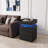 Night Stand with Charging Station LED Nightstand with Storage Drawers Set of 2