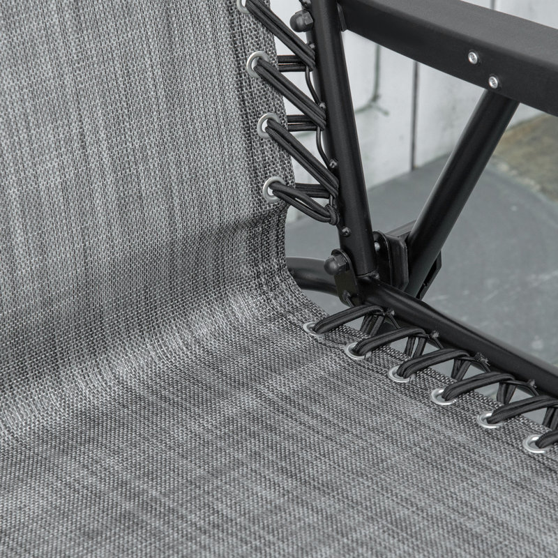 Chaise de plage grise - pour une détente parfaite Assise du porche avec assemblage requis avec toute la quincaillerie et des instructions claires