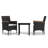 Square 2 - Person 78.7" Long Dining Set with Cushions-1900124874-1900124877-1900124876