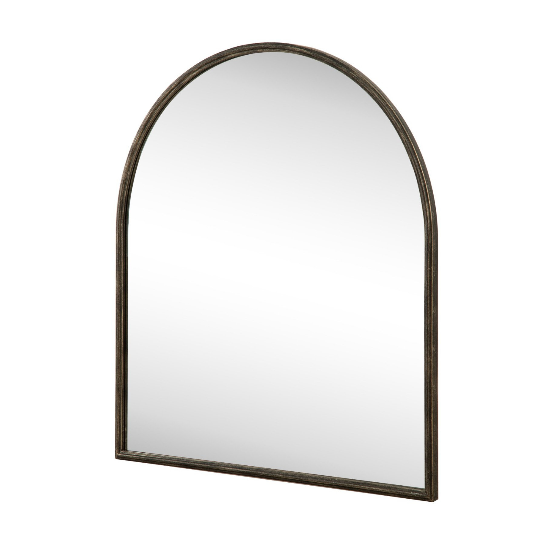 Latitude Run?? Iron rightangled arched antique bronze wall mirror Wayfair