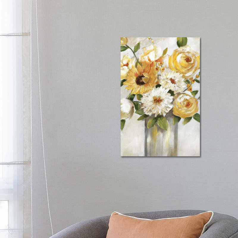«Sunshine Bouquet» par Nan - impression, H 26 po x l 18 po x 1,5 po, Toile tendue