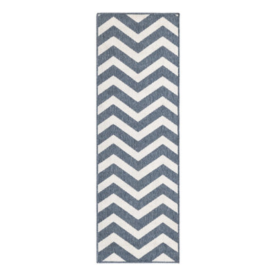 Tapis intérieur / extérieur bleu marine Arella