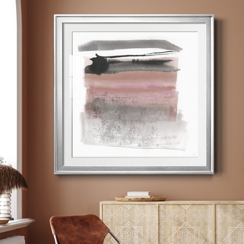 Sundown Turnwood II - peinture encadrée, H 30,5 po x l 30,5 po x P 1,5 po, Papier avec cadre argenté