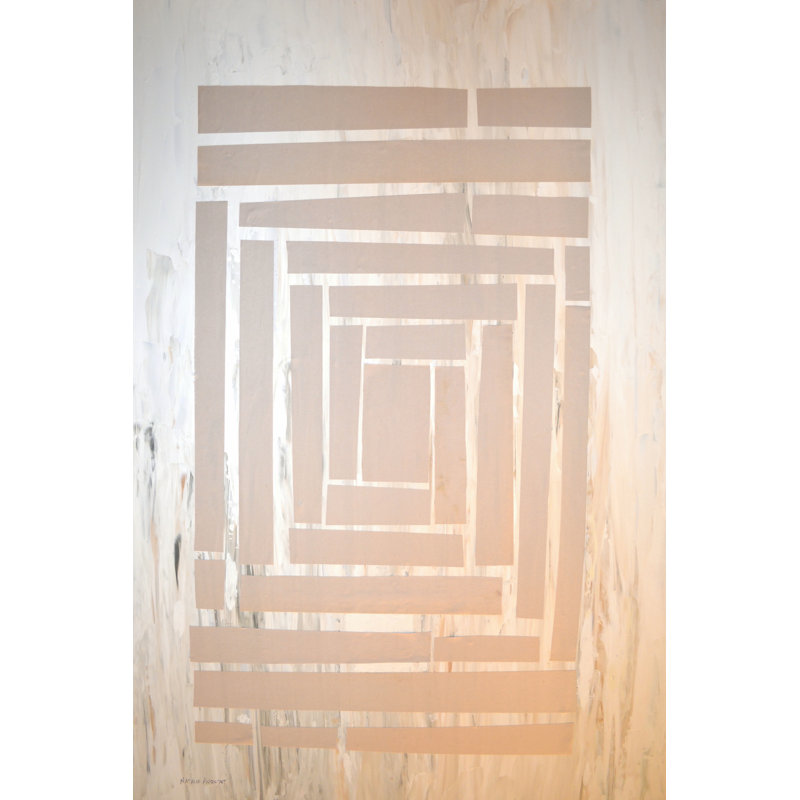 The Maze II by Natalie Avondet - Painting, 91cm H x 61cm W, Black Floater Framed