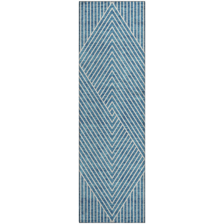 Premium Machine Washable Prisco Teal Rug