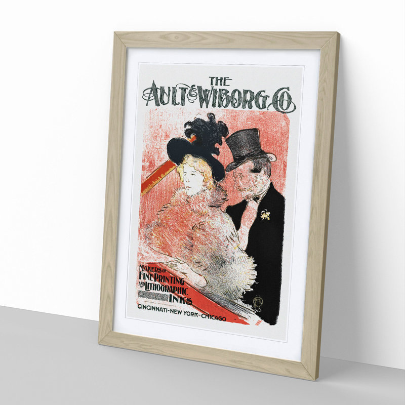 The Concert Vol.1 by Henri de Toulouse-Lautrec - Picture Frame Graphic Art, 48cm H x 36cm W x 2cm D, Oak Framed