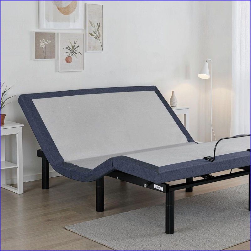 Base de lit simple TG réglable avec massage, anti-ronflement et amp; Télécommande sans fil pour chambre à coucher