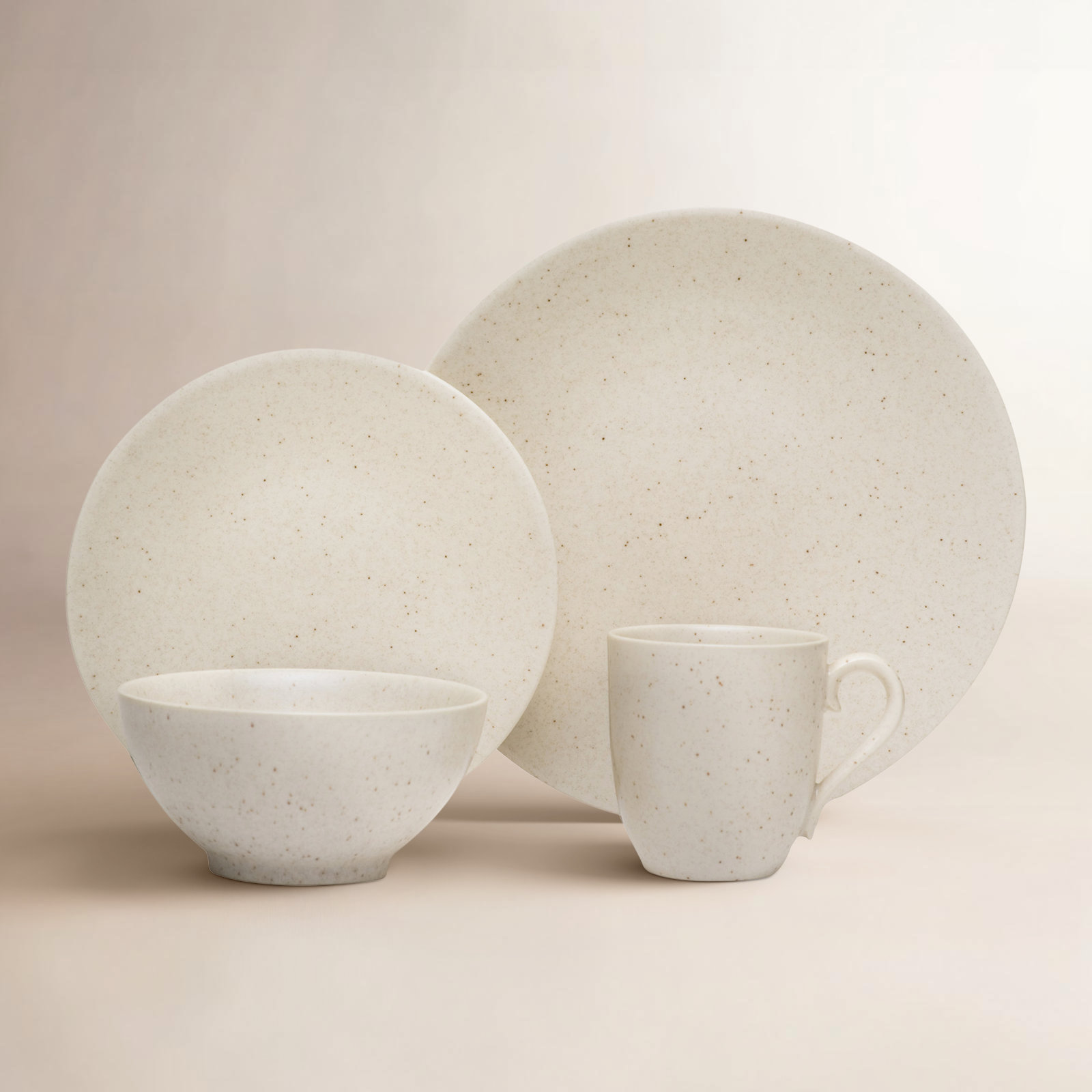 Oatmeal Stoneware Dinnerware Set - Service for 4