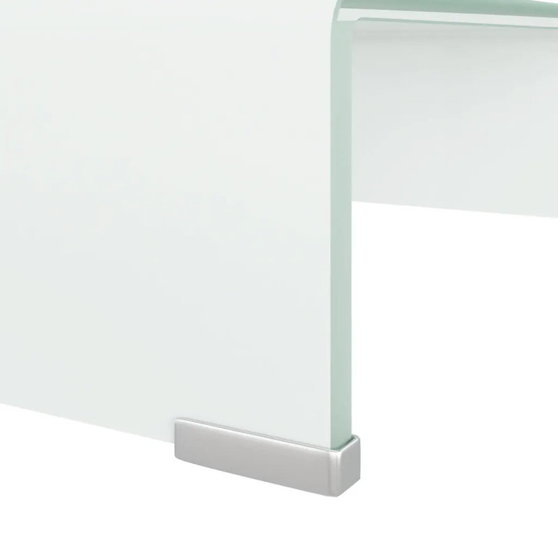 Wakeland TV Stand/Monitor Riser Glass, Transparent, 40cm