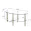 Table basse en verre transparent à 3 couches, table basse moderne en verre transparent