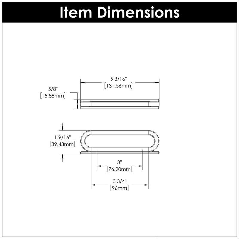 Corsa Collection Designer Pull  - Contemporary Hardware for Drawers & Cabinets, Satin Nickel, 3 3/4"