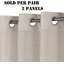 2 panneaux de rideau en lin de couleur unie avec œillets Lyla-311462103-311462092