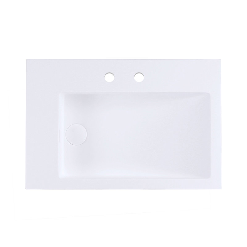 La Scala 23.62'' L Bathroom Sink, Matte White, 4" Centers