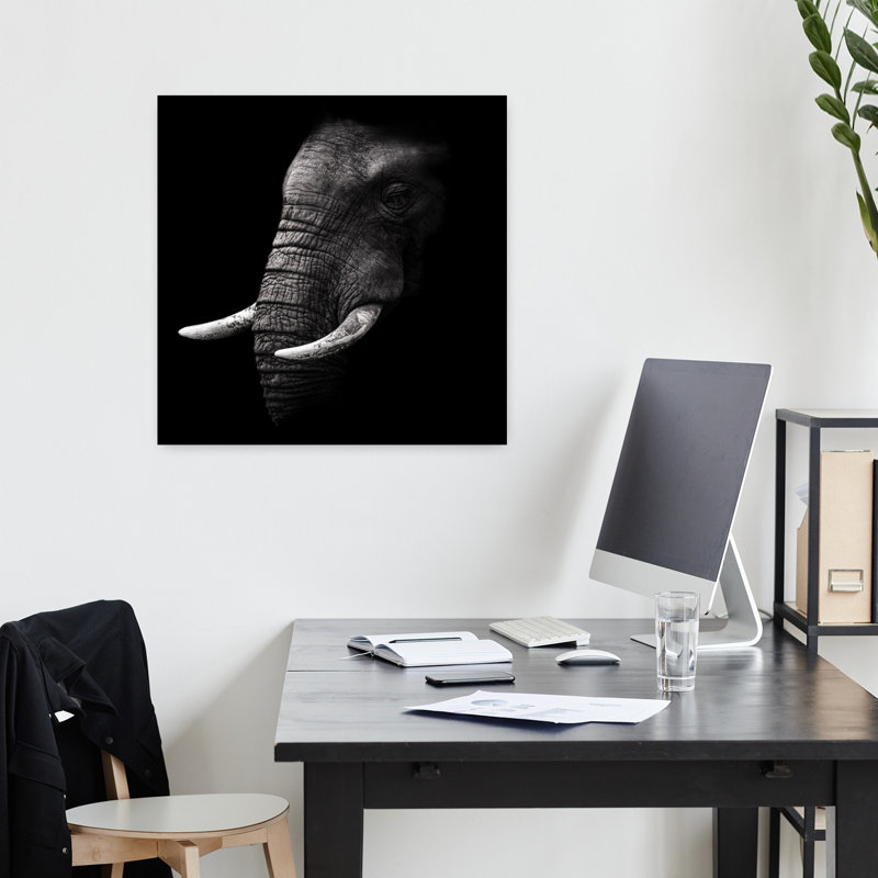 Art contemporain Art éléphant contemporain, H 18 po x l 18 po